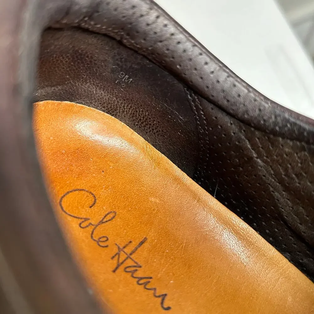 Cole Haan NikeAir Oxford Brown Leather Men's Shoes‎ Size 9M